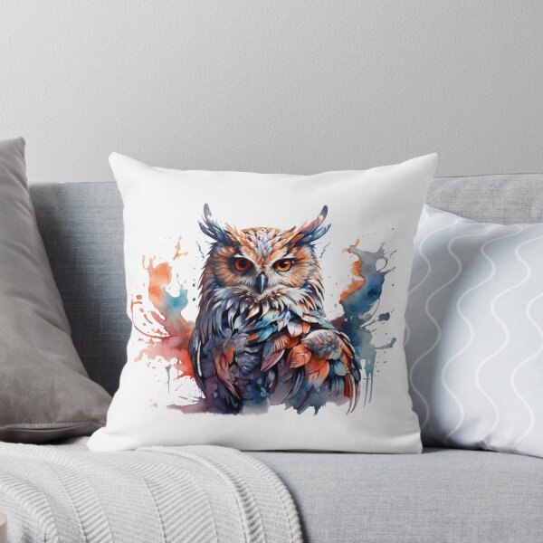 Item preview, Eine Eule mit orange und blau designed and sold by Rose Design & Photos.