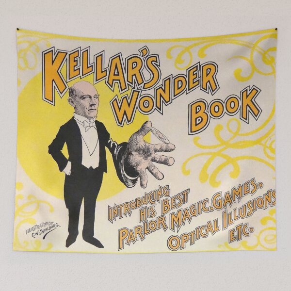 Item preview, Kellars Wonder Book vintage magic poster art designed and sold by Vintage Designs +.