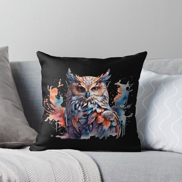 Item preview, Eine Eule mit orange und blau designed and sold by Rose Design & Photos.