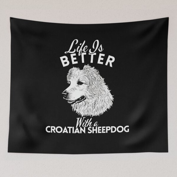 Item preview, Life Is Better With a Croatian Sheepdog – Minimalist Herding Dog Design designed and sold by GoodyPaws.