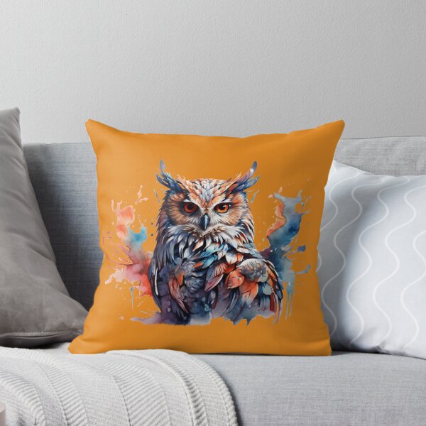 Item preview, Eine Eule mit orange und blau designed and sold by Rose Design & Photos.