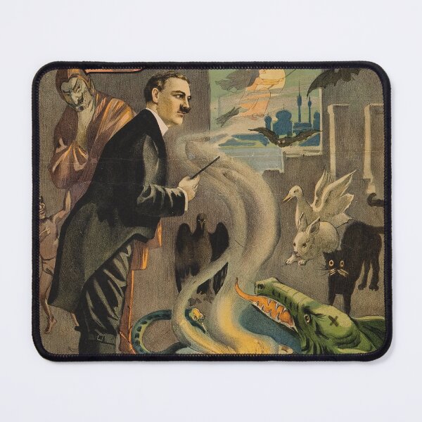 Item preview, Brush king of Wizards Vintage magic magician poster art designed and sold by Vintage Designs +.