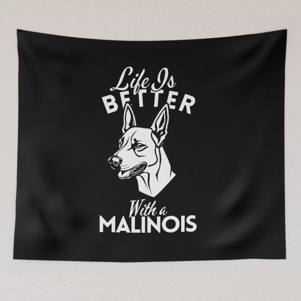 Item preview, Life Is Better With a Malinois – Minimalist Belgian Shepherd Design designed and sold by GoodyPaws.