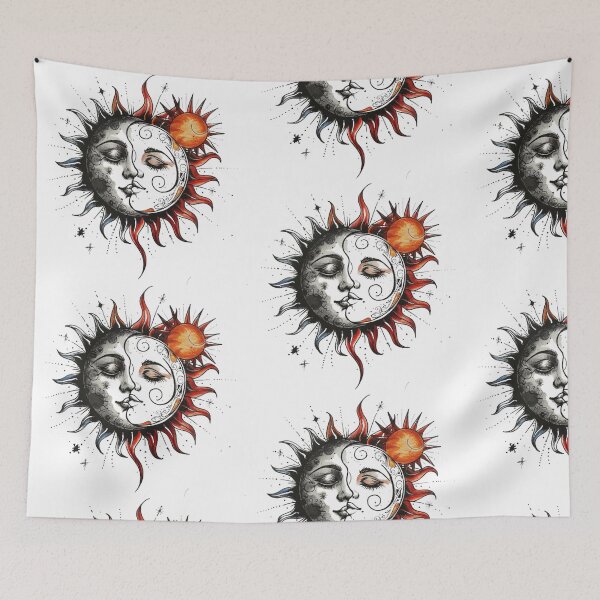 Item preview, Sun and Moon Gods Kissing  designed and sold by catcurio.