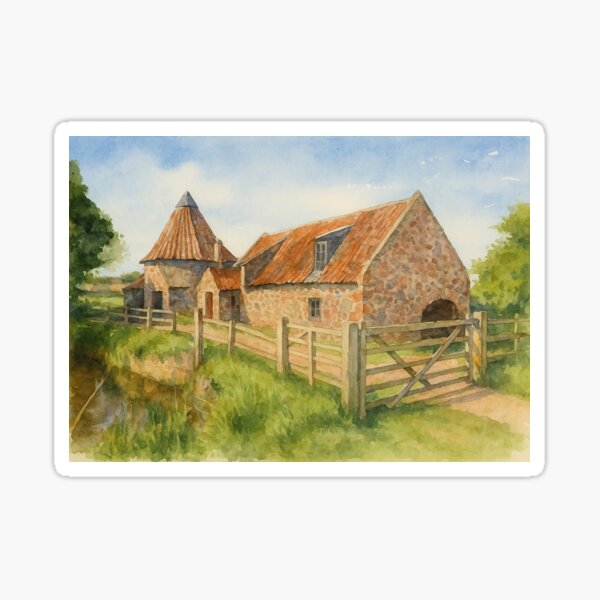 Item preview, Digital watercolour impression of Preston Mill designed and sold by Soul of Alba.