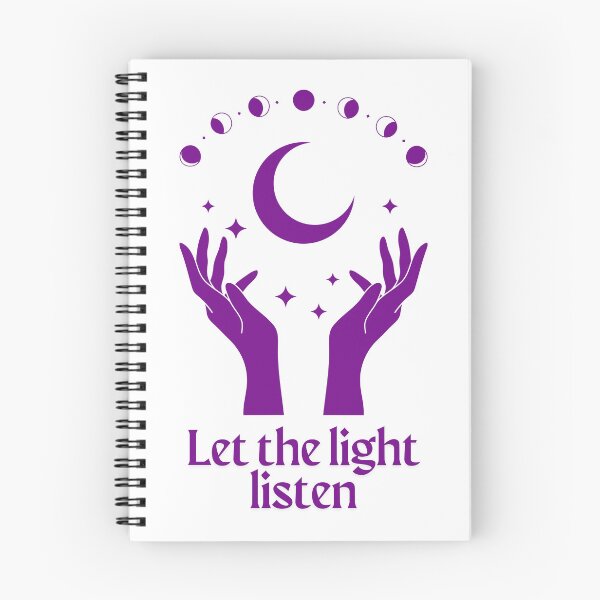 Item preview, Let the Light Listen – Celestial Hands & Moon Phases Design designed and sold by ARTEMBASSY.
