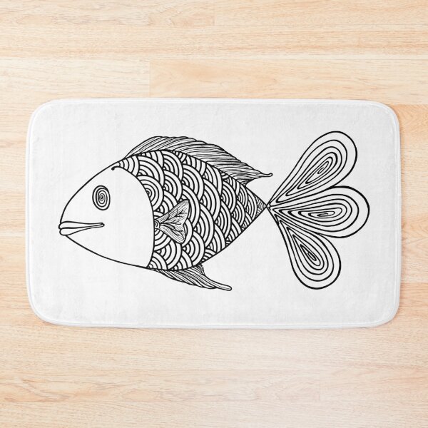 Item preview, Doodle art of imaginary fish designed and sold by Pum April.