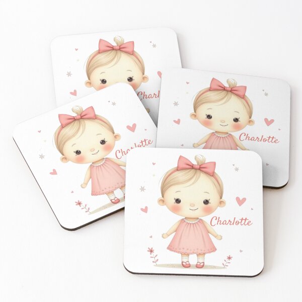 Item preview, Charlotte Girl Name – Cute Doll Illustration in Pastel Style designed and sold by daila70.