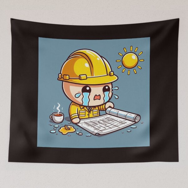 Item preview, Crying Civil Engineer – Blueprint Breakdown Funny Design designed and sold by Alryan_Store.