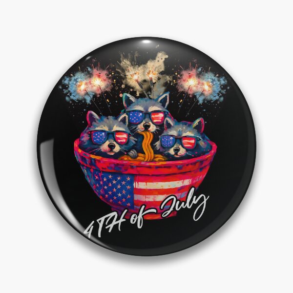 Item preview, Noodle Squad – Raccoon Party for the 4th designed and sold by Fragy72.