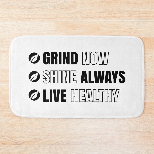 Item preview, Grind Now Shine Always Live Healthy | Motivational Fitness Lifestyle Quote designed and sold by MONTRIS.