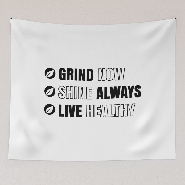 Item preview, Grind Now Shine Always Live Healthy | Motivational Fitness Lifestyle Quote designed and sold by MONTRIS.