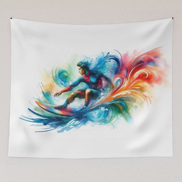 Item preview, Surfer in watercolor designed and sold by paulrommer.