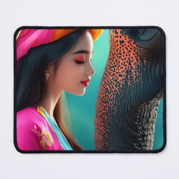 Item preview, Woman with Elephant: A Serene Connection in Nature designed and sold by Artessie.