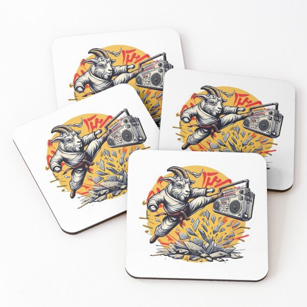 Item preview, Kung Fu Goat Kicking Through a Boom Box – Viral Drop 2025 designed and sold by Imaginarium of Chaos falcon88 .