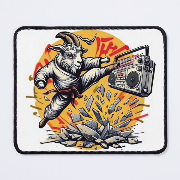 Item preview, Kung Fu Goat Kicking Through a Boom Box – Viral Drop 2025 designed and sold by Imaginarium of Chaos falcon88 .