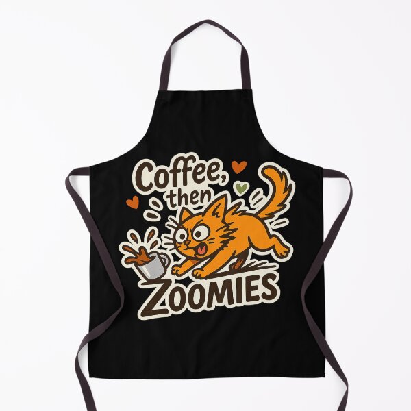 Item preview, Coffee Then Zoomies – Hyper Cat Energy Burst designed and sold by sekrecja.