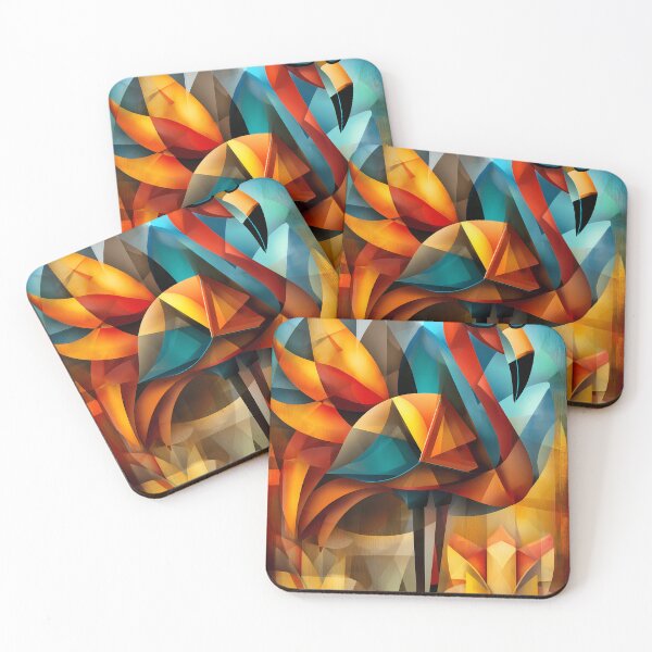 Item preview, Charming Flamingo – Cubist Cool in Shades designed and sold by Moisky Art.
