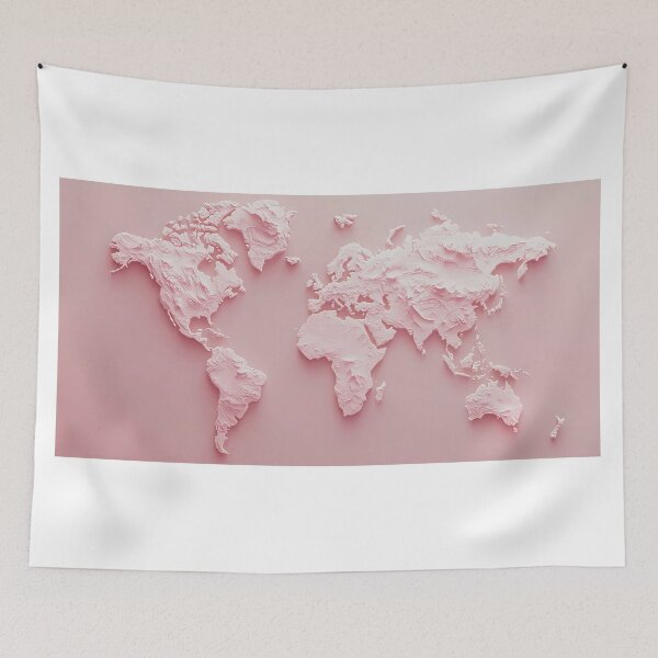 Item preview, Pastel World Map with Soft Texture designed and sold by MatvHelen.