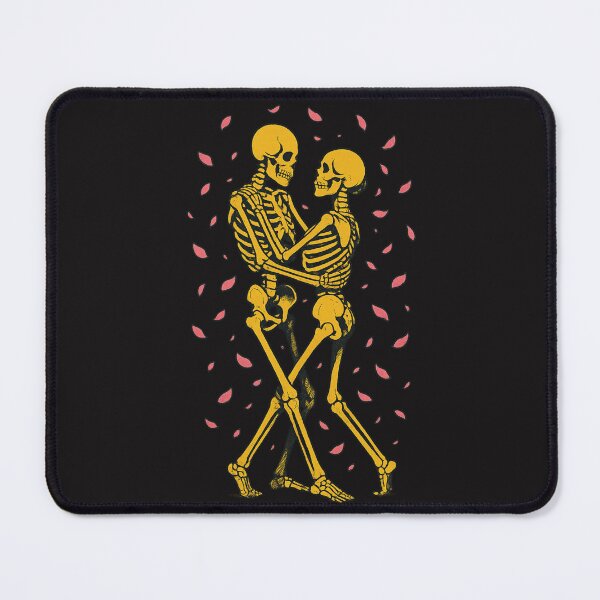 Item preview, Romantic Skeleton Couple – Elegant Skeletons with Floating Pink Petals designed and sold by ColorSplash123.