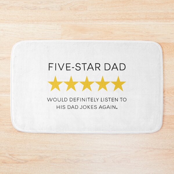 Item preview, five star dad would definitely listen to his dad jokes father’s day designed and sold by KingaDesigns.
