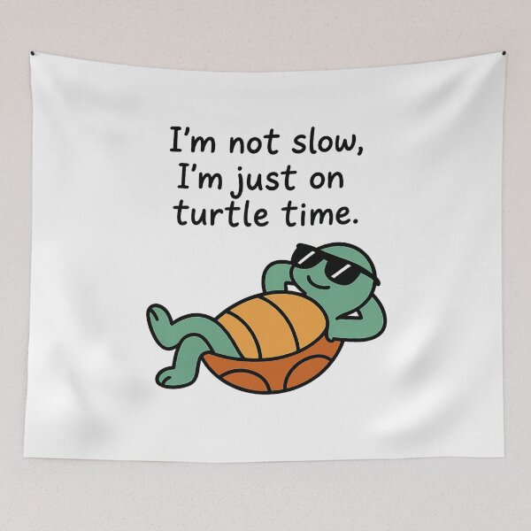 Item preview, Turtle Time – Funny Minimalist Chill Turtle Design designed and sold by Sara Raad.