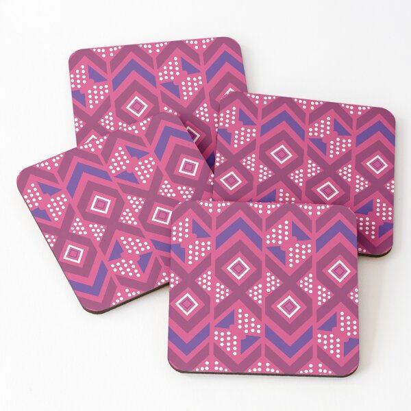 Item preview, Bogolan traditional African pink fabric designed and sold by Wolagno.