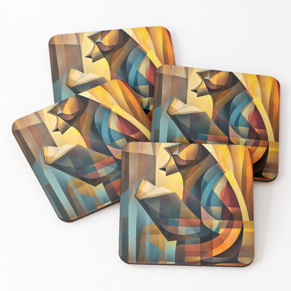Item preview, Charming Bear – Cubist Reader in Deep Thought designed and sold by Moisky Art.