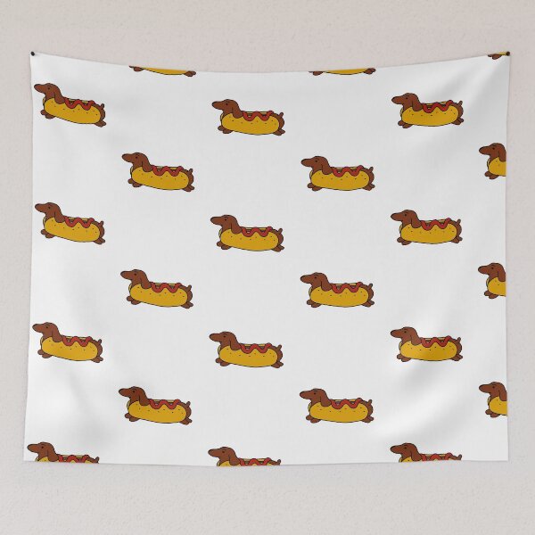 Item preview, Hot Dog Dog – Sausage Dog in a Bun Funny Sticker designed and sold by Doctor Michaela.