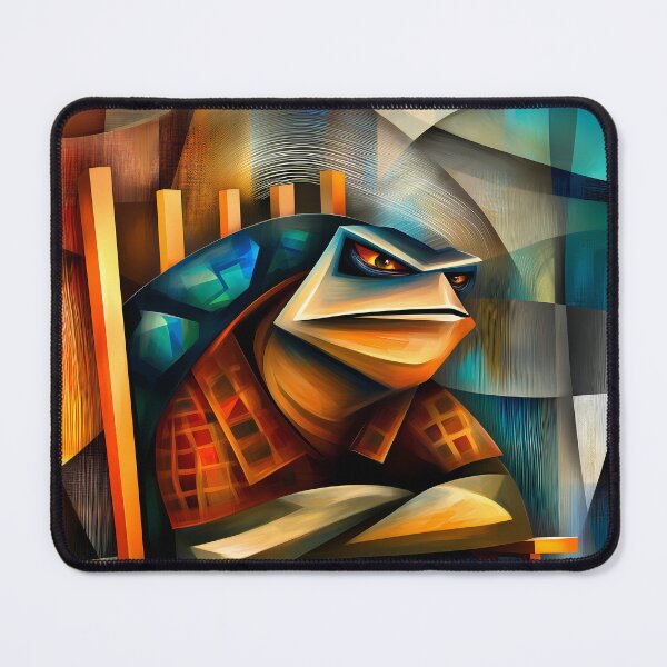 Item preview, Charming Turtle – Cubist Curmudgeon in a Rocking Chair designed and sold by Moisky Art.