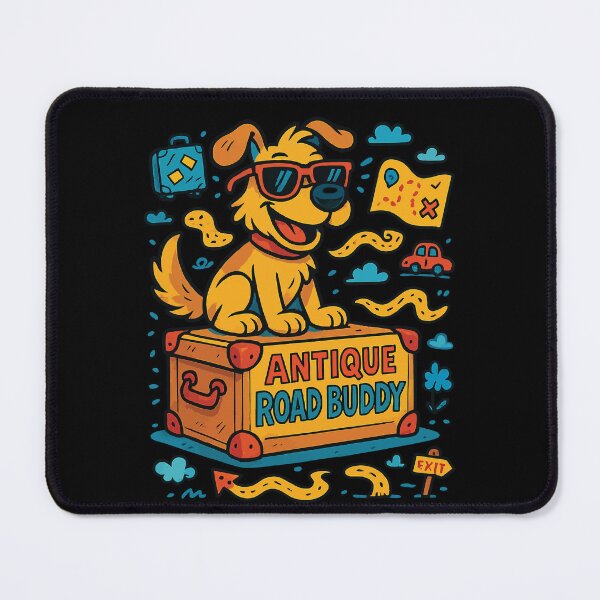 Item preview, Antiquing Road Buddy Hund Abenteuer designed and sold by LuminOrb.