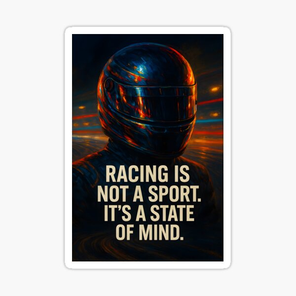 Item preview, The Mind of a Racer | Motorsport Inspiration designed and sold by Pop Garage.