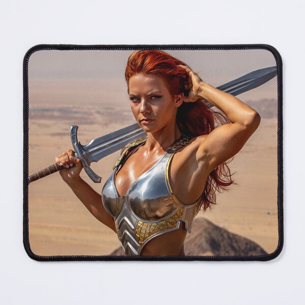Item preview, Medieval Fantasy Swords woman warrior classic elegant fantasy illustration art designed and sold by Vintage Designs +.
