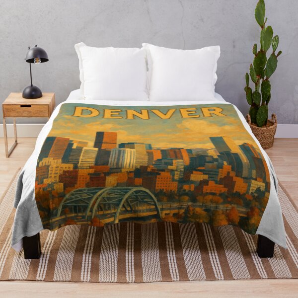 Item preview, Denver Colorado Skyline with Autumn Colors designed and sold by Aryabek.