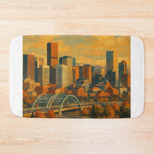 Item preview, Denver Colorado Skyline with Autumn Colors designed and sold by Aryabek.