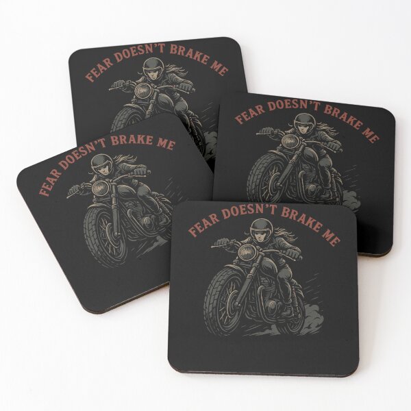 Item preview, Fear Doesn't Brake Me Motorcycle Rider Retro designed and sold by LuminOrb.