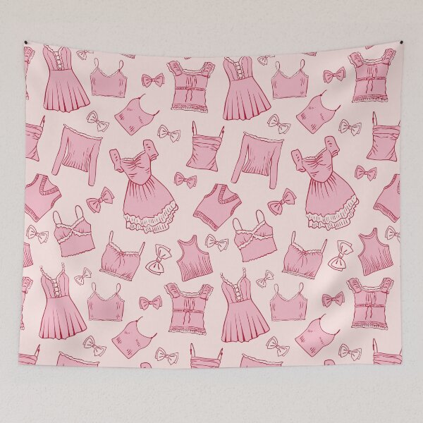Item preview, Coquette clothes, bows and pink aesthetic pattern designed and sold by Deepness2023.