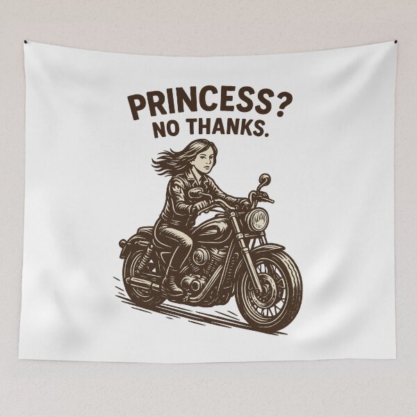Item preview, Princess? No Thanks Motorcyclist designed and sold by LuminOrb.