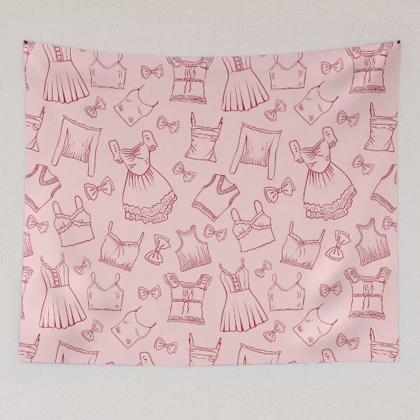 Item preview, Coquette clothes, bows and pink aesthetic pattern designed and sold by Deepness2023.