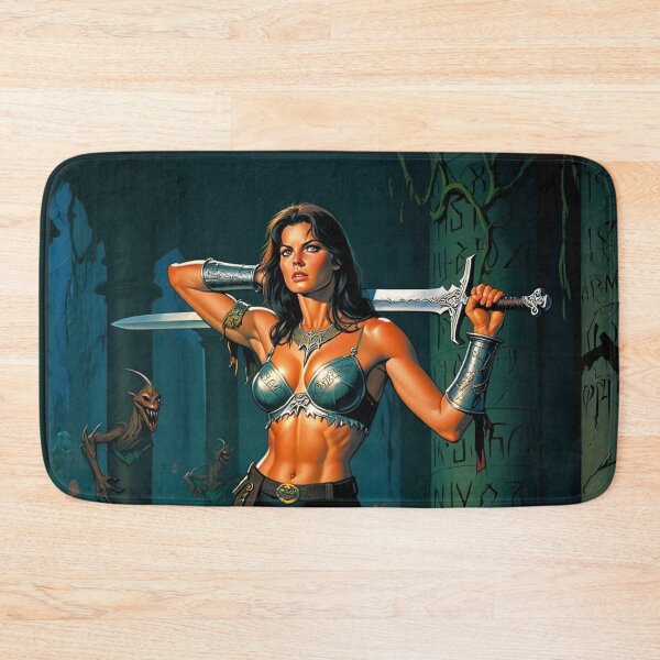 Item preview, Medieval Fantasy Swords woman warrior classic elegant fantasy illustration art designed and sold by Vintage Designs +.