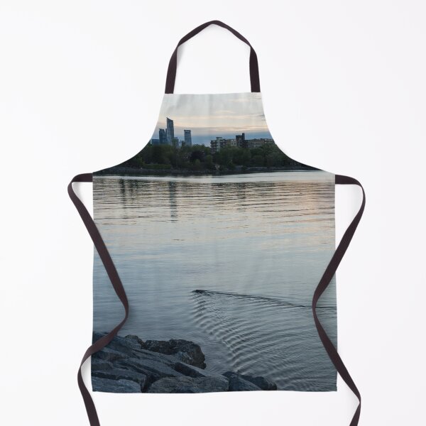 Item preview, Toronto Wildlife Serendipity - Morning Skyline and a Swimming Beaver designed and sold by Georgia Mizuleva.