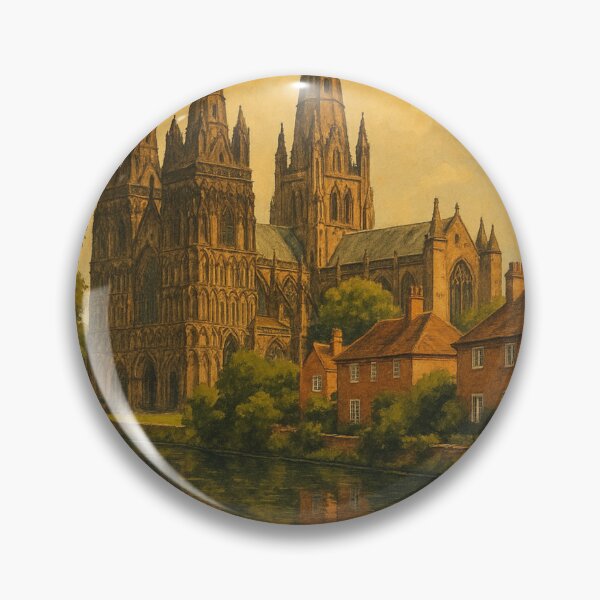 Item preview, Lichfield Cathedral and Staffordshire Canal Scene designed and sold by Aryabek.