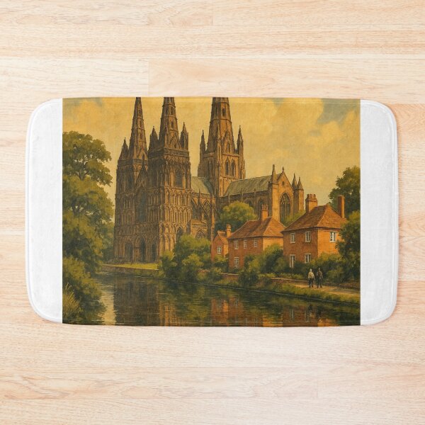 Item preview, Lichfield Cathedral and Staffordshire Canal Scene designed and sold by Aryabek.