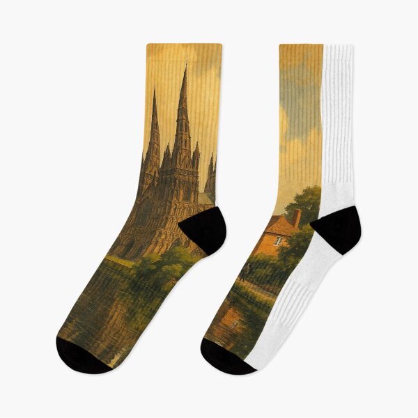 Item preview, Lichfield Cathedral and Staffordshire Canal Scene designed and sold by Aryabek.