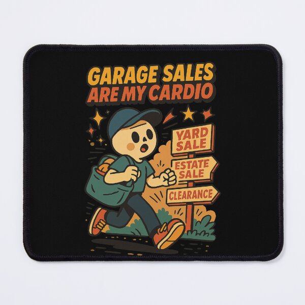Item preview, Garage Sales Are My Cardio Flea Market Antiques designed and sold by LuminOrb.