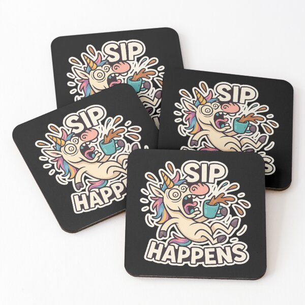 Item preview, Sip Happens – Unicorn Coffee Chaos designed and sold by sekrecja.
