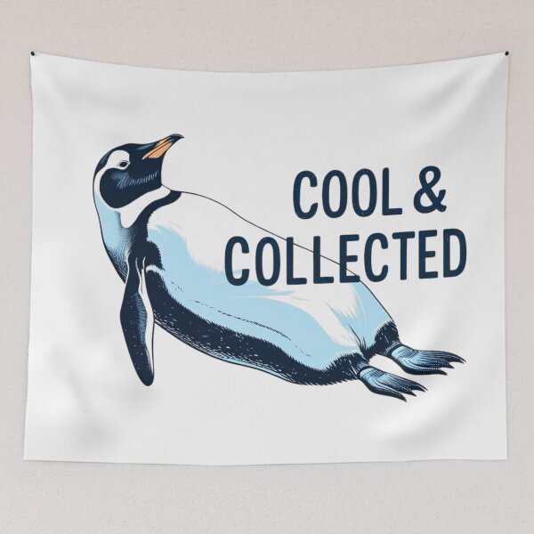 Item preview, "Penguin Zen Zone: Sleepy Penguin Relaxing - Cool and Collected   Design" designed and sold by Frame of Mind .