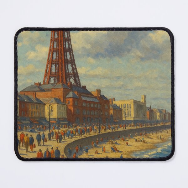 Item preview, Classic Blackpool Beach and Tower View designed and sold by Aryabek.