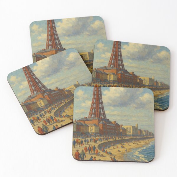 Item preview, Classic Blackpool Beach and Tower View designed and sold by Aryabek.
