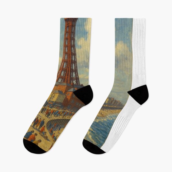 Item preview, Classic Blackpool Beach and Tower View designed and sold by Aryabek.